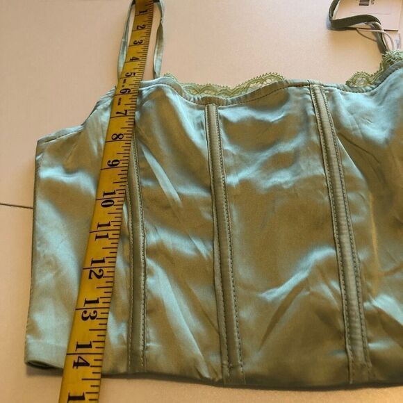 Salty Honey&Stardust Collection Grn Satin Corset S M Mermaid, Ballet, Coquette - Picture 14 of 15
